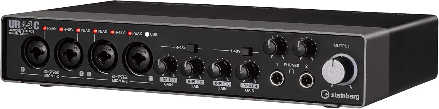Steinberg UR44C 6x4 USB 3.0 Audio Interface with Cubase AI and Cubasis LE