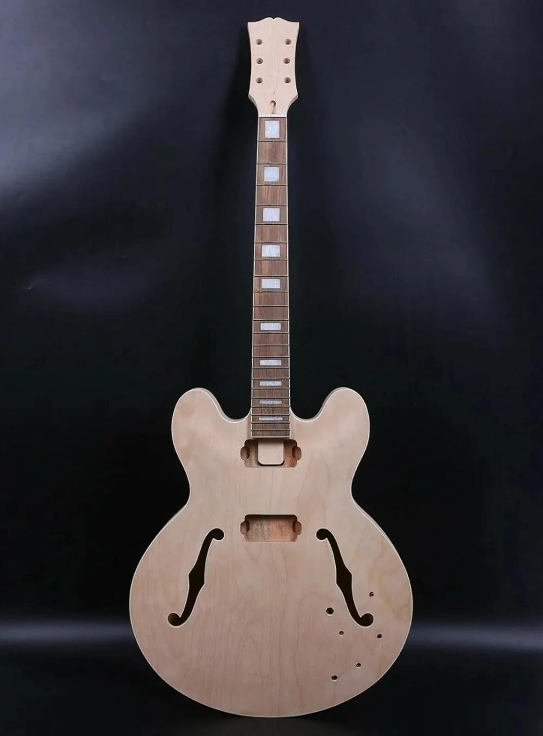 Guitar Body Guitar Replacement Parts Unfinished Electric Guitar 1set Guitar Kit Maple Guitar Neck And Guitar Body,DIY Hollow Electric Guitare