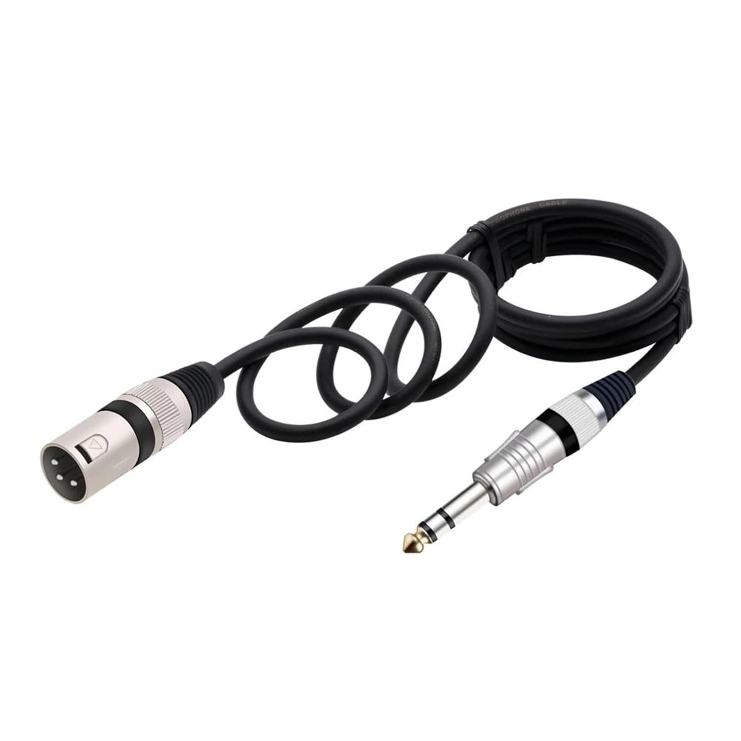 Guitar Audio Cable Mic Cord Stereo 6.35mm 6.5mm Male to 3Pin Male 6.3mm 1/4'' to Microphone Cable for Speaker Guitar Amplifier AMP(Black,15m)