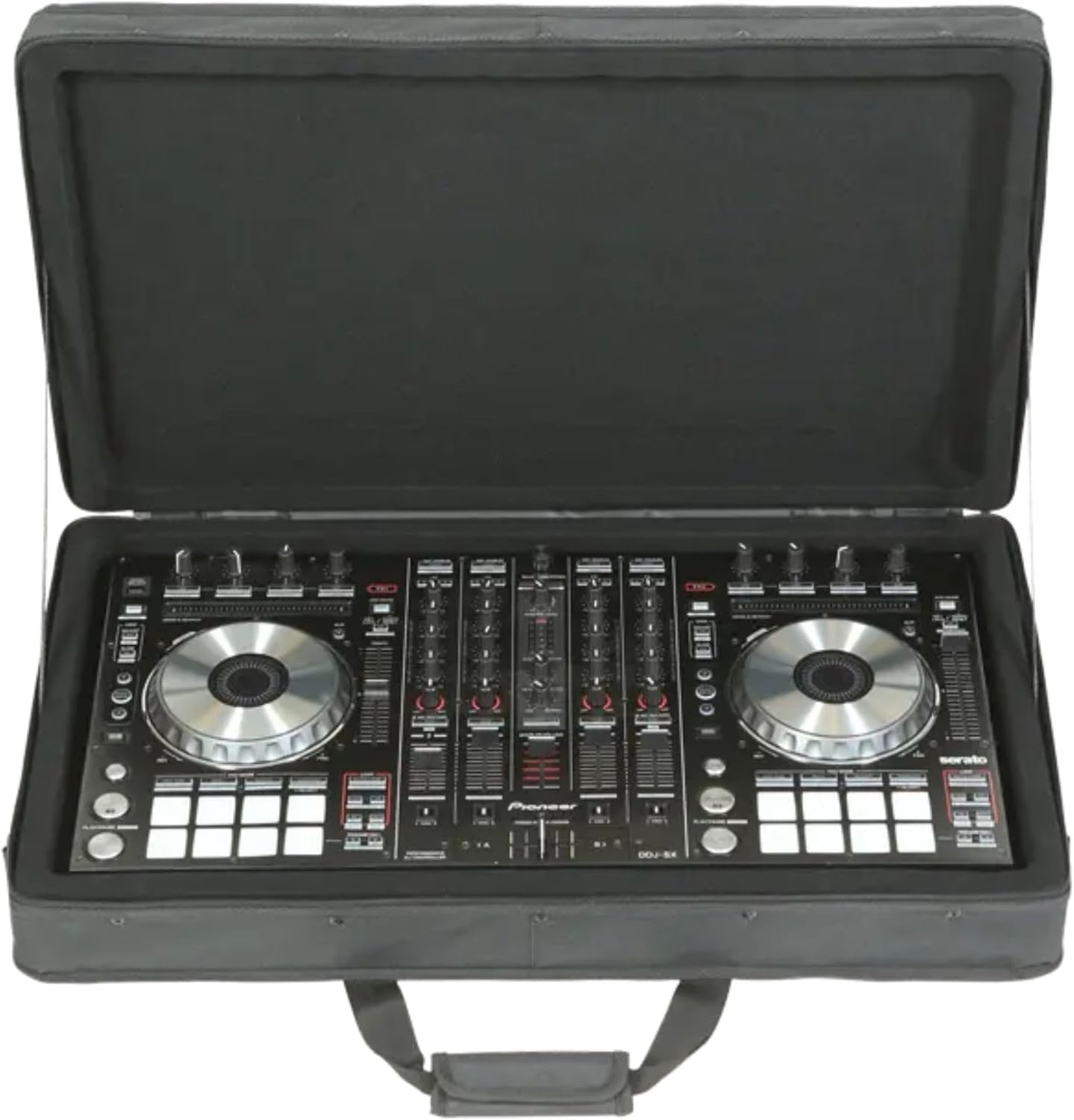 SKB 27”x14” Controller Soft Case - Padded Bag w/ Rigid Foam Frame, Shoulder Strap and Double Zippers for DJ Controllers & Small MIDI Keyboards, Black