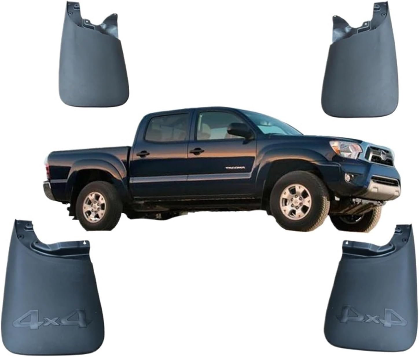 fender flares universal car， Car Mud Flaps Compatible for Toyota Tacoma 2005-2015 4X4 Mudflaps Splash Guards Mud Flap Mudguards Fender Car Styling Set Molded