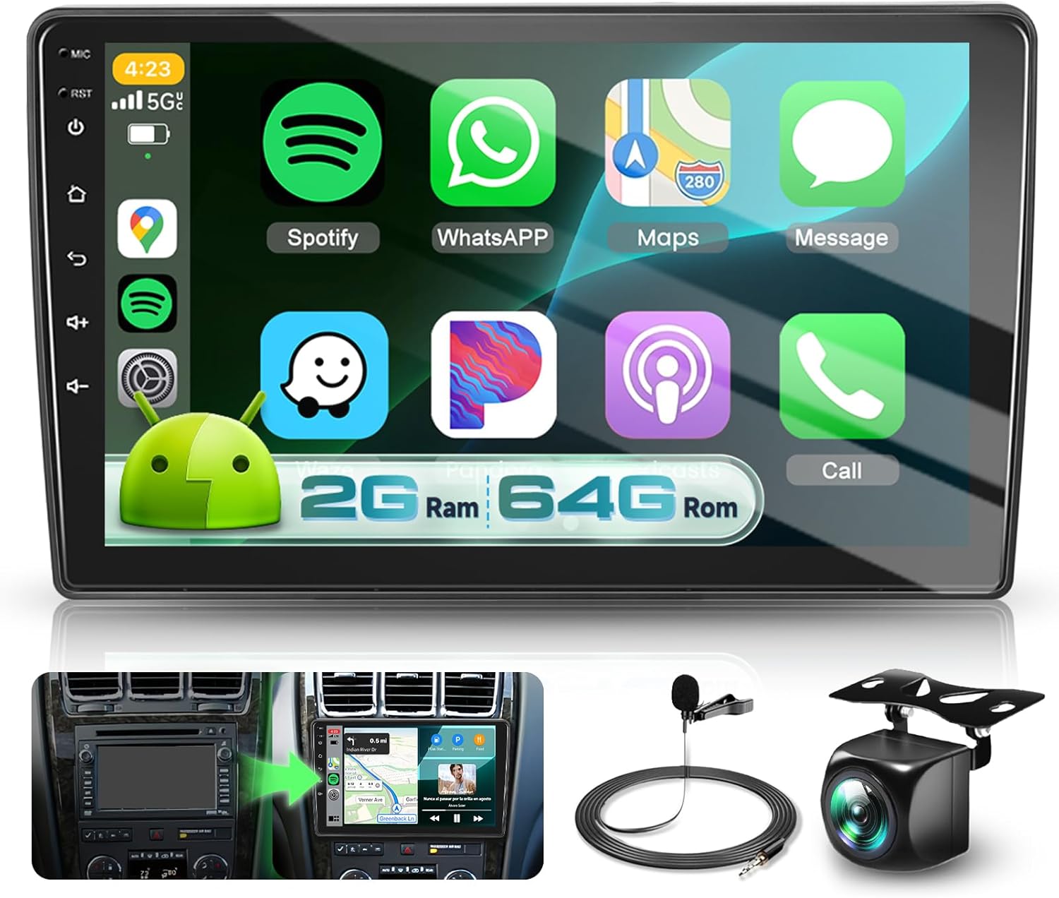 4 Core+64G Car Radio for Chevy Silverado Buick GMC Sierra Yukon Tahoe with AM/FM/RDS Wireless Carplay Android Auto, Sellrich 10