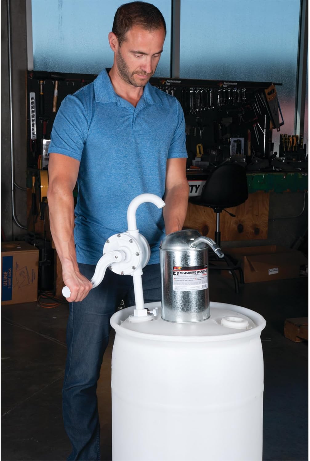 Performance Tool W54285 DEF (Diesel Exhaust Fluid) Rotary Barrel Pump for 55 Gallon Drums