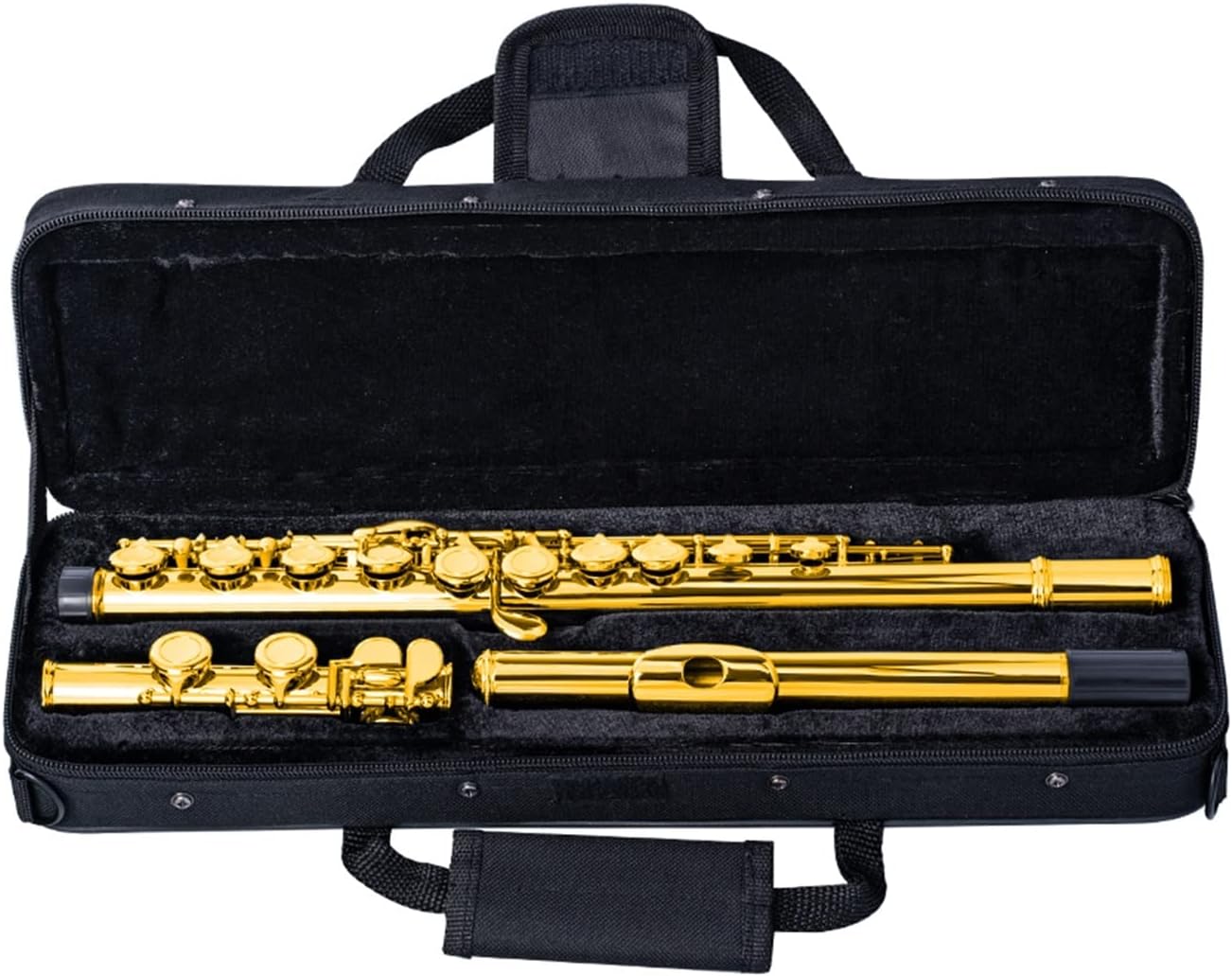 Flutes 16 Holes Flute Closed Hole C Tone Golden Flute Silver Key Cupronickel Woodwind Instruments