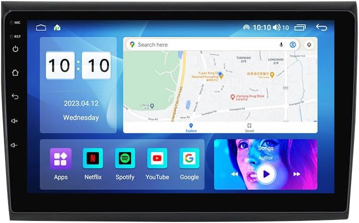 Android Car Stereo for Fiat Bravo 2007-2012,9 inch IPS Touchscreen with Upgrade Wireless CarPlay & Android Auto,WiFi/GPS,Support SWC and Subwoofer,8-Core 8G+256G