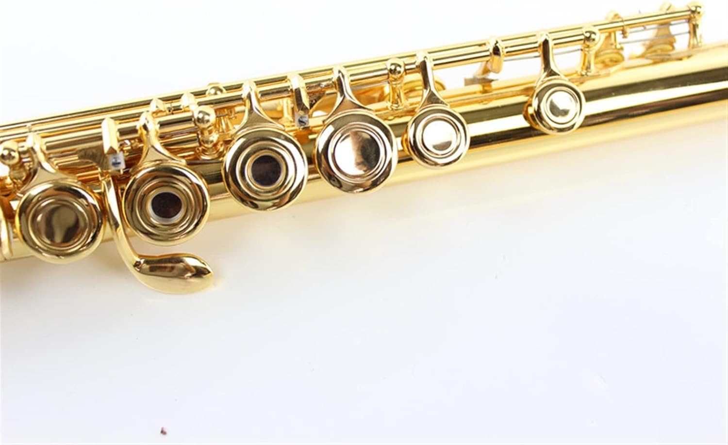 Flutes Wind Instrument Gold-Plated 17-Hole Open-Hole C Key Flute White Copper Gold Key B Tail E Key