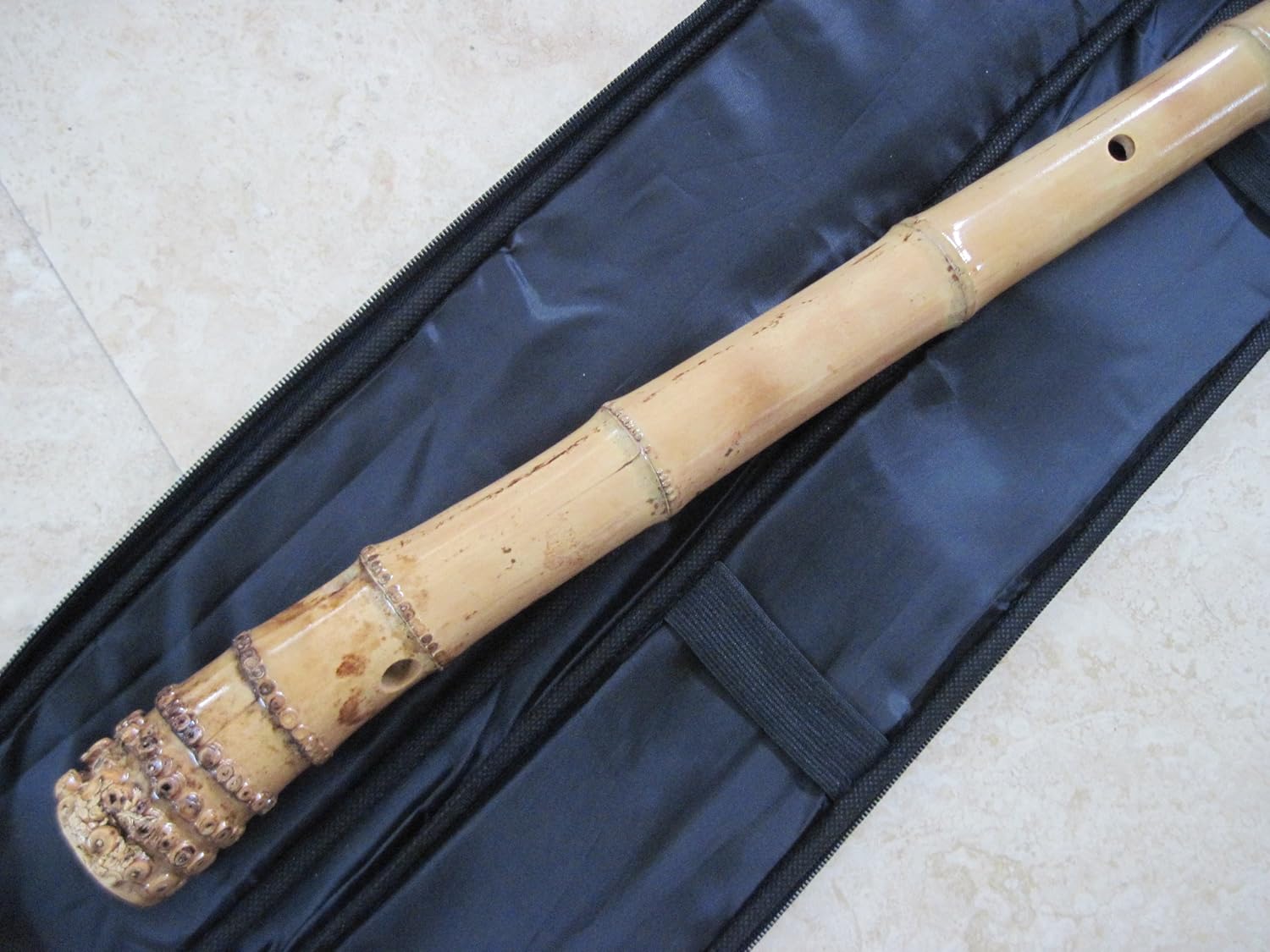 7 Holes Shakuhachi DongXiao Kinko Utaguji G Key with Root End Bamboo Flute Zen Instrument