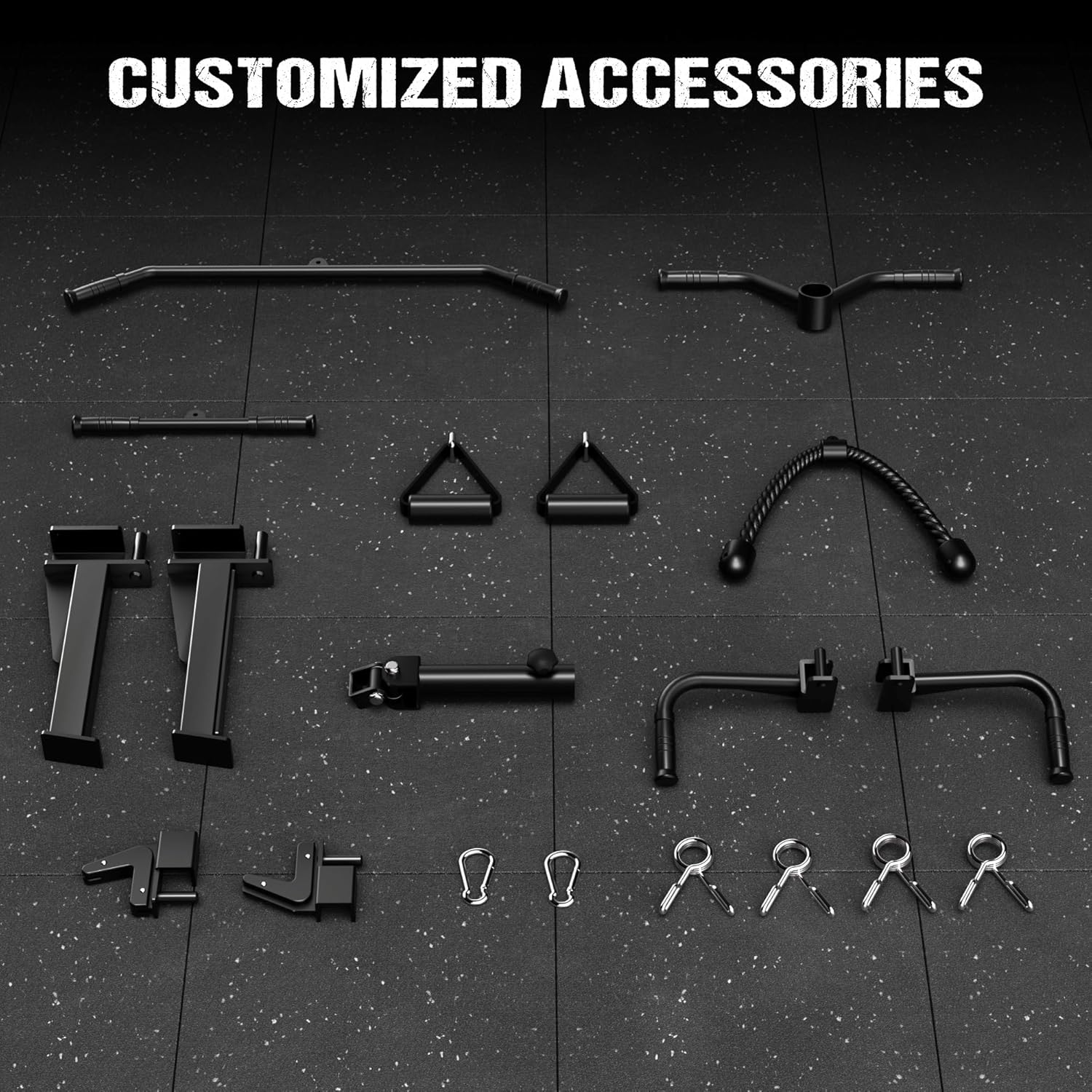 Power Cage, 2000LBS Multi-Function C21 Power Rack with Dual Pulley Cable Crossover System, All-in-One Squat Rack with More Training Attachments