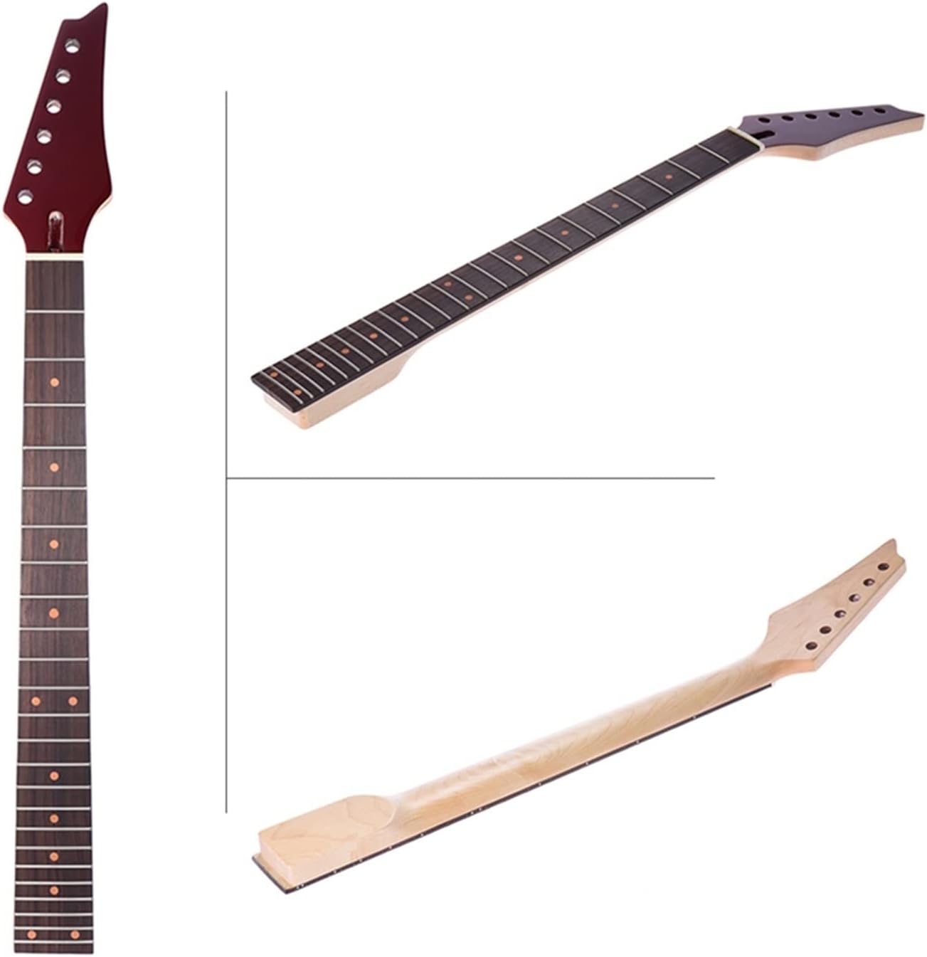 ZUZU 24 Frets Guitar Neck Maple Mahogany Rosewood Fingerboard for Lp Electric Guitar Replacement Unfinished Guitar Neck (Color : Type A-2)