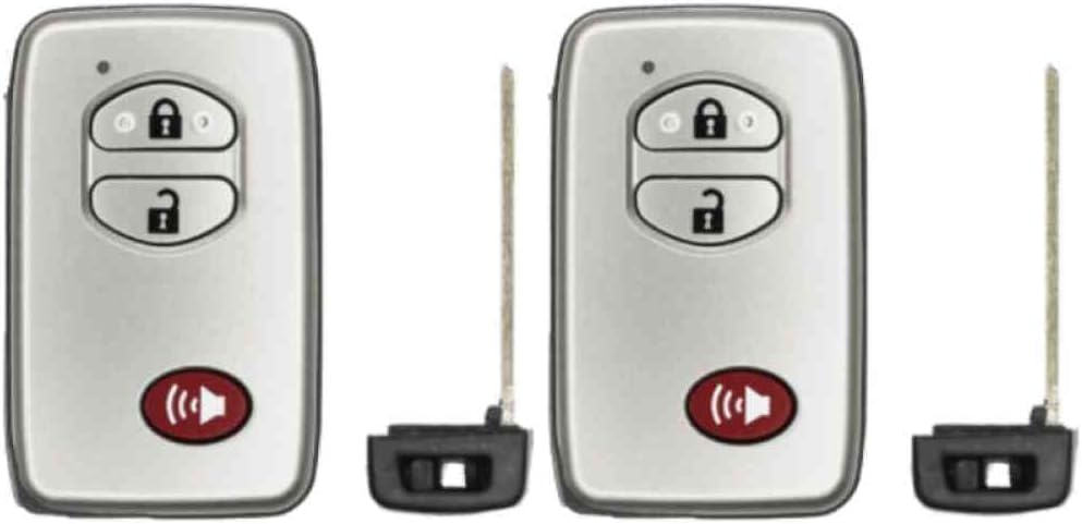 Replcament Smart Key Fob for Toyota Land Cruiser 2010 FCC HYQ14AEM Part Number 89904-60771 89904-60770 Pack of 2