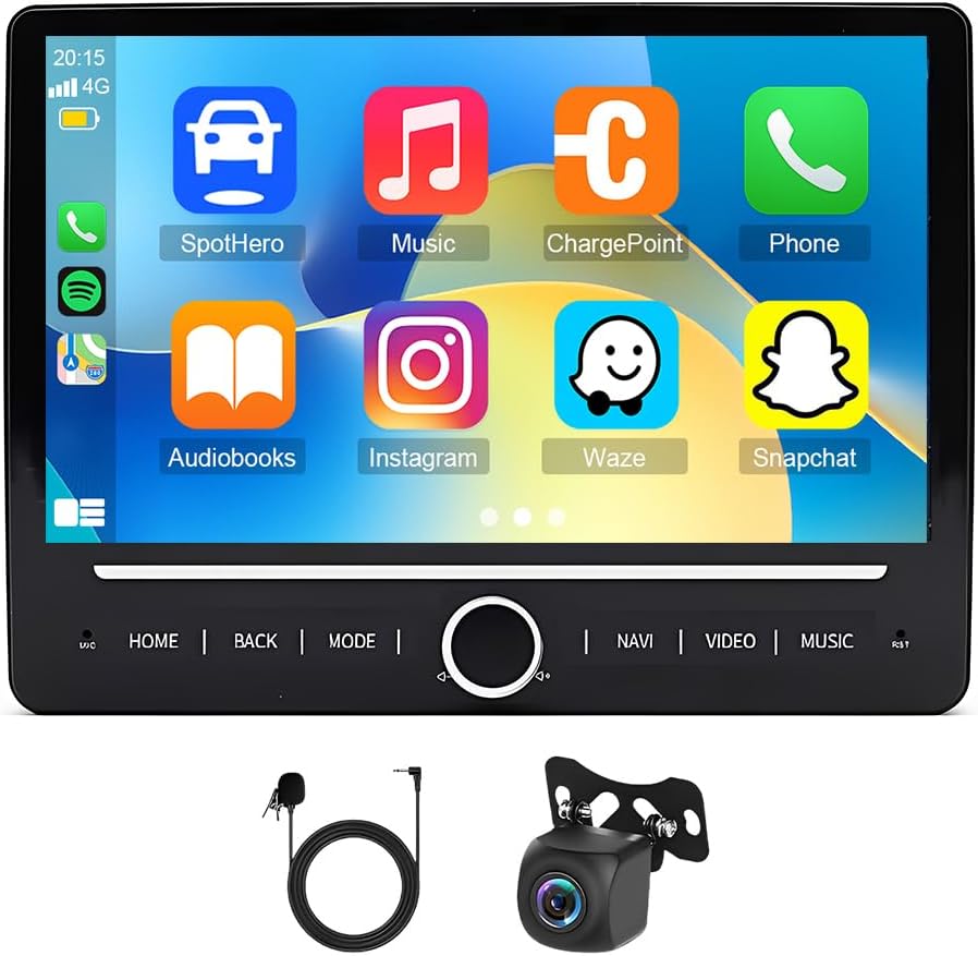 Android 14 Car Stereo for Jeep Wrangler/Unlimited 2011-2017,10 Inch Double Din Car Radio with Carplay & Android Auto, in-Dash Navigation Radio with BT Mirror Link WiFi FM Radio & Backup Camera-4+64G