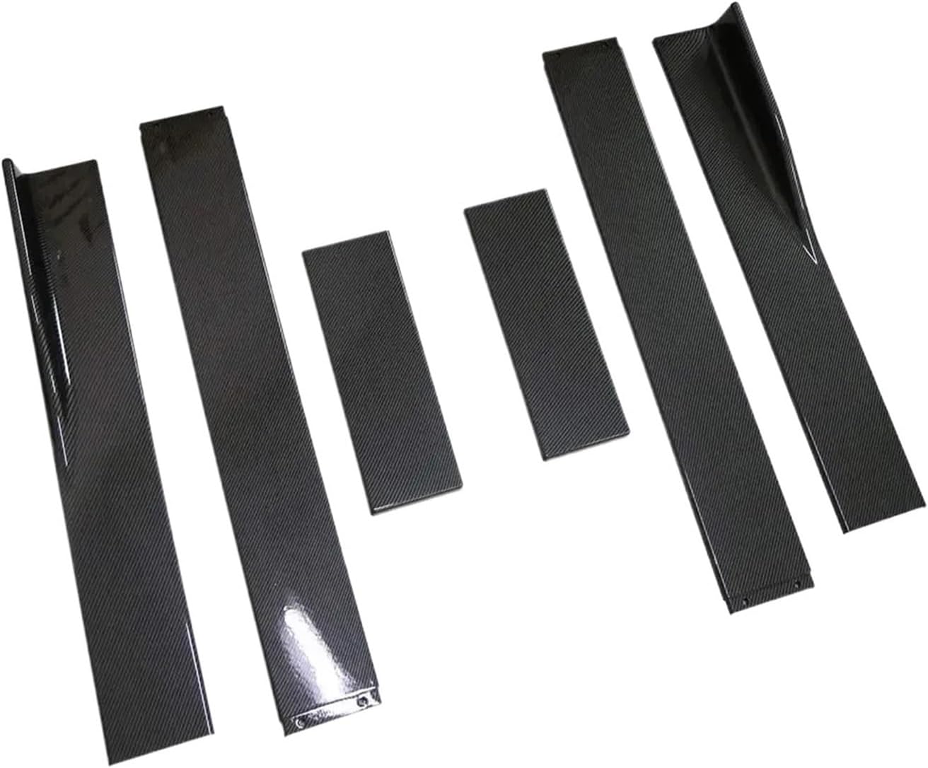 Side Skirts 78.7“/ 86.6” Side Skirt Compatible for Mercedes Benz W205 W204 Extension Splitters Apron Splitter Winglet Car Accessories(86.6in Carbon Look)