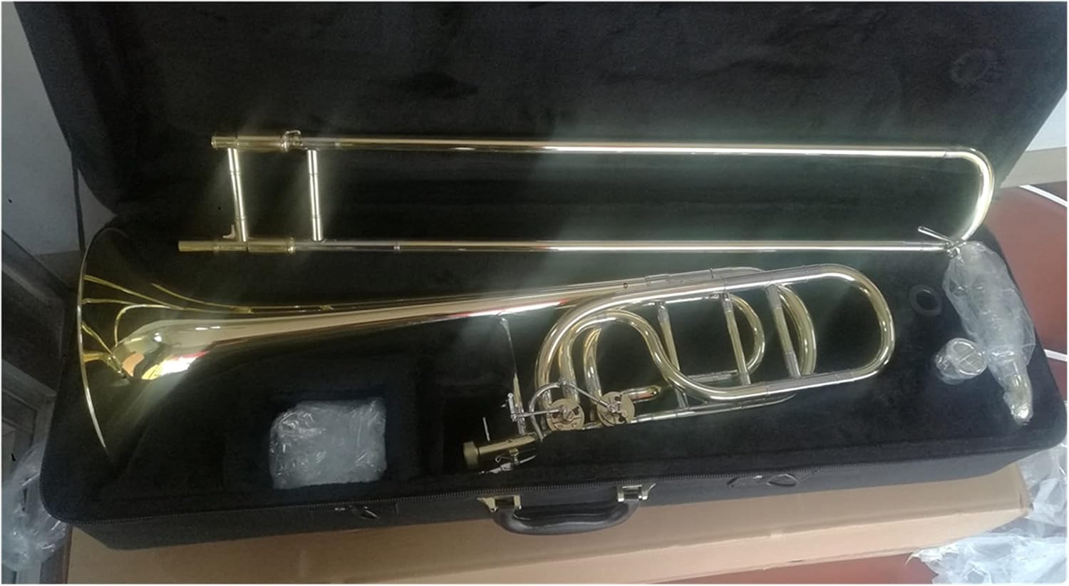 Student Trombone High Grade Gold Lacquer Brass Body Bass Trombone Trombone Kit