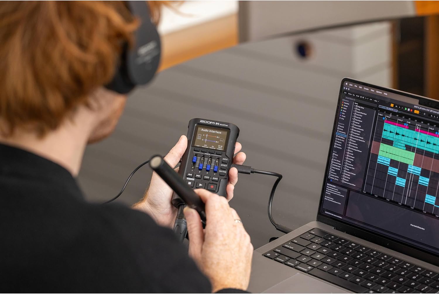 Zoom R4 MultiTrak 32-Bit Float Digital Recorder and USB Audio Interface with StreamEye Cans50 Headphones, Essential Cables and Accessories
