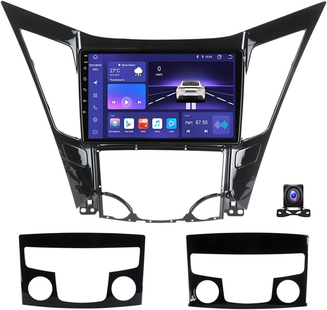 Android 13 Car Stereo 9 inch Touchscreen with Carplay/Android Auto Radio Receiver for Hyundai Sonata 2009~2014 Bluetooth MP5 Player with Backup Camera/FM/SWC/RDS/DSP,8 core m800s 8g+256g