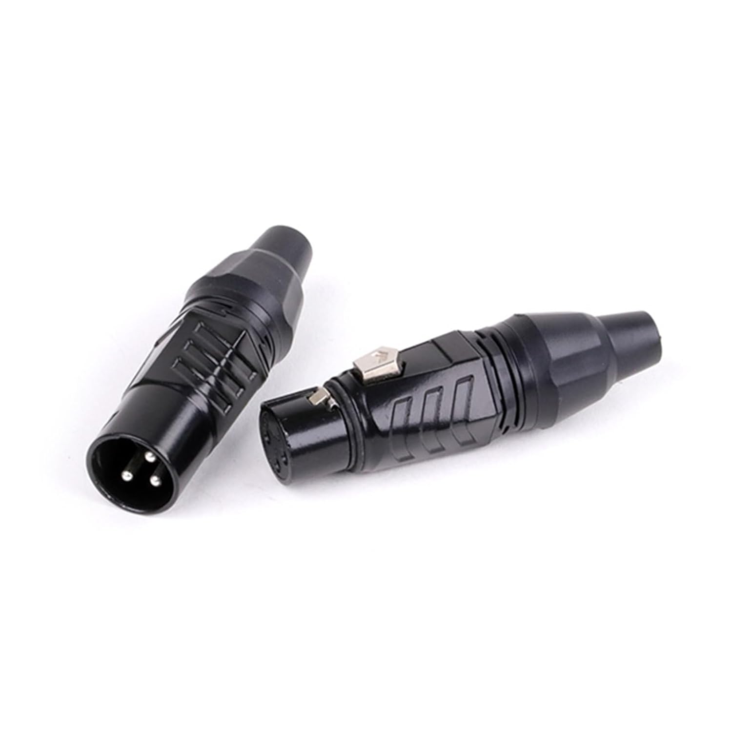 10Pcs XLR 3 Pin Male & Female MIC Audio Microphone Cable Connector Adapters Black (Color : 10xD1034F)