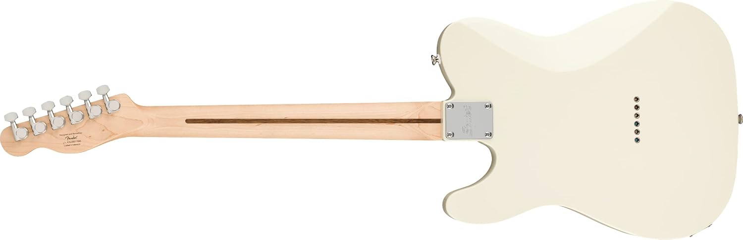 Squier Affinity Series Telecaster Electric Guitar, with 2-Year Warranty, Olympic White, Laurel Fingerboard