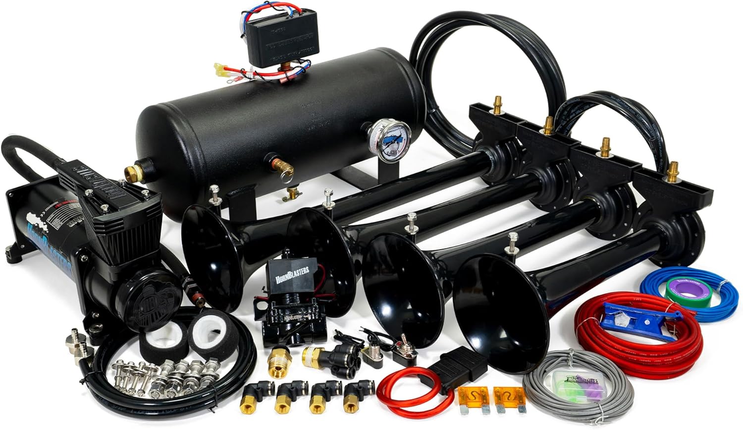 HornBlasters Conductor's Special 244K 2-Gallon Train Horn Kit - 150 PSI - US Made Horns