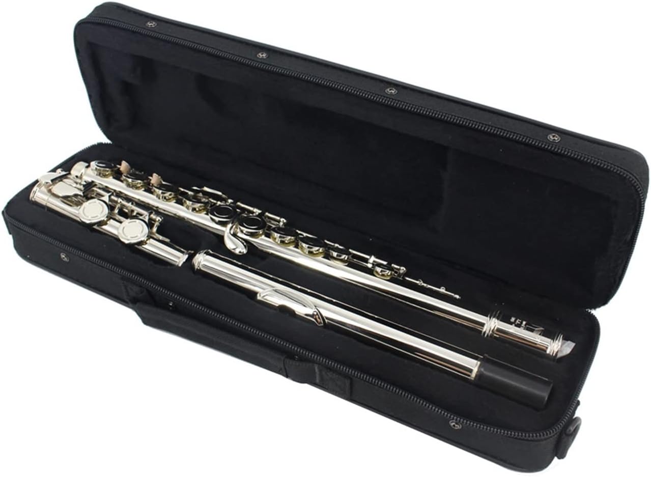 Flutes 16 Holes Key of C Flute Cupronickel Nickel Plated Woodwind Music Instrument Dizi with Case