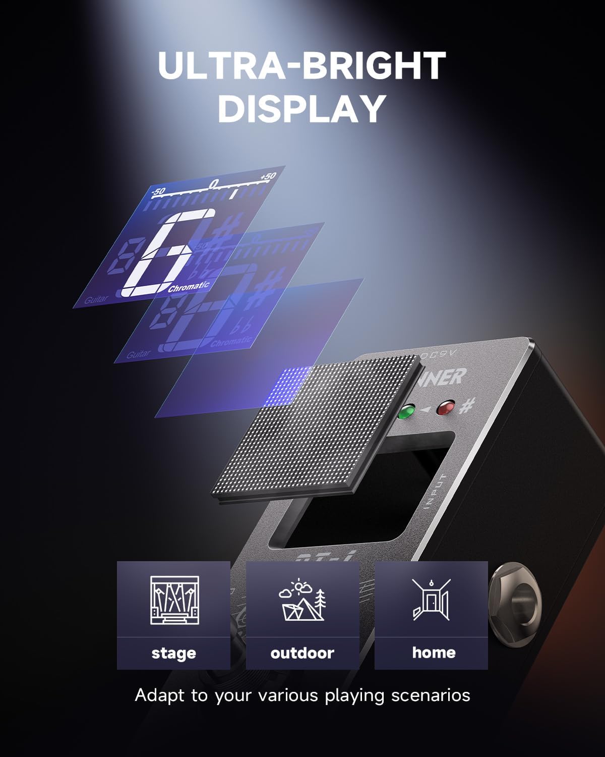 Donner DST-100S 39 Inch Full Size Electric Guitar Kit -Tuner Pedal