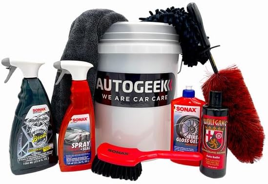 Car Enthusiast Wash Bucket Kit | Complete Car Washing Set for Effective Cleaning | Includes Premium Wash Tools | Ideal for Auto Detailing | AG-ENT-Bucket | Multi-Piece Set