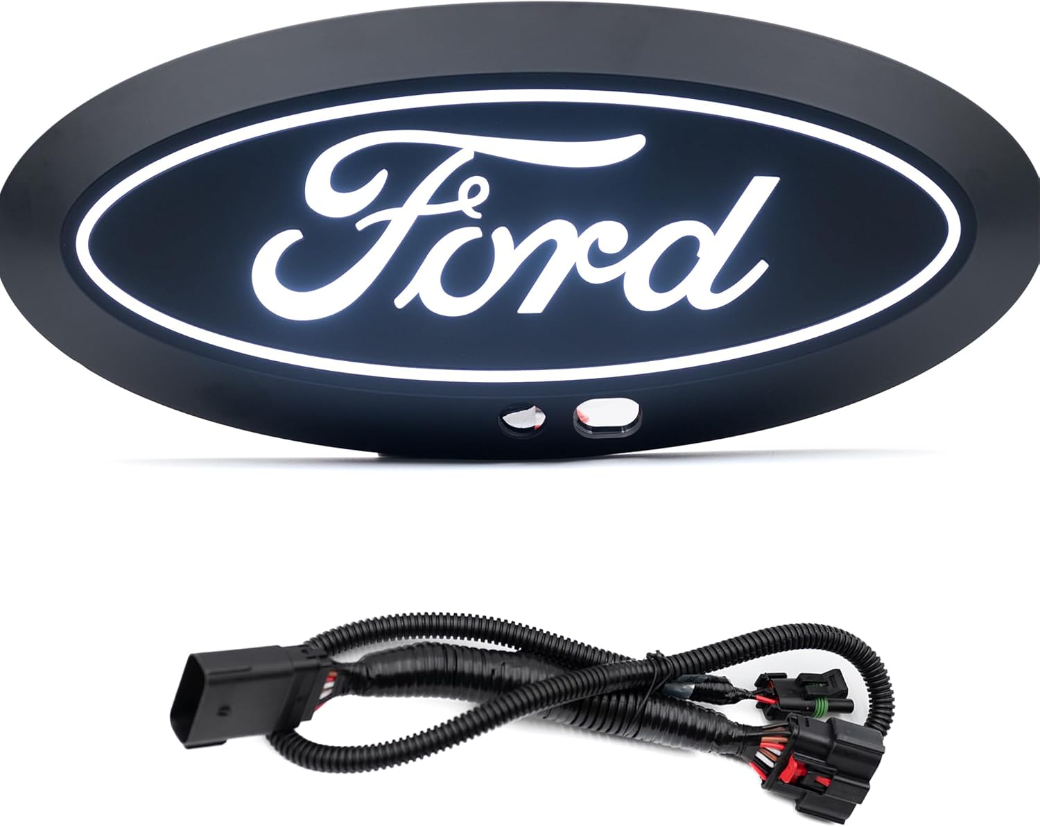 Putco 92803/529101 Kit Ford Super Duty 2023-2025 Illuminated LED Front Emblem with Quick Connect Harness - Fits 2023-2025 Super Duty with Front Camera and Camera Washer - Factory Halogen Headlights