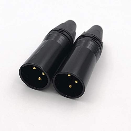Davitu Electrical Equipments Supplies - 40Pcs / 20Set Gold Pin 3 Pin Male/Female XLR Audio Connector 3Pin MIC Black Plug for Microphone Cable Electrical Adapter - (Color: 20Male 20Female)