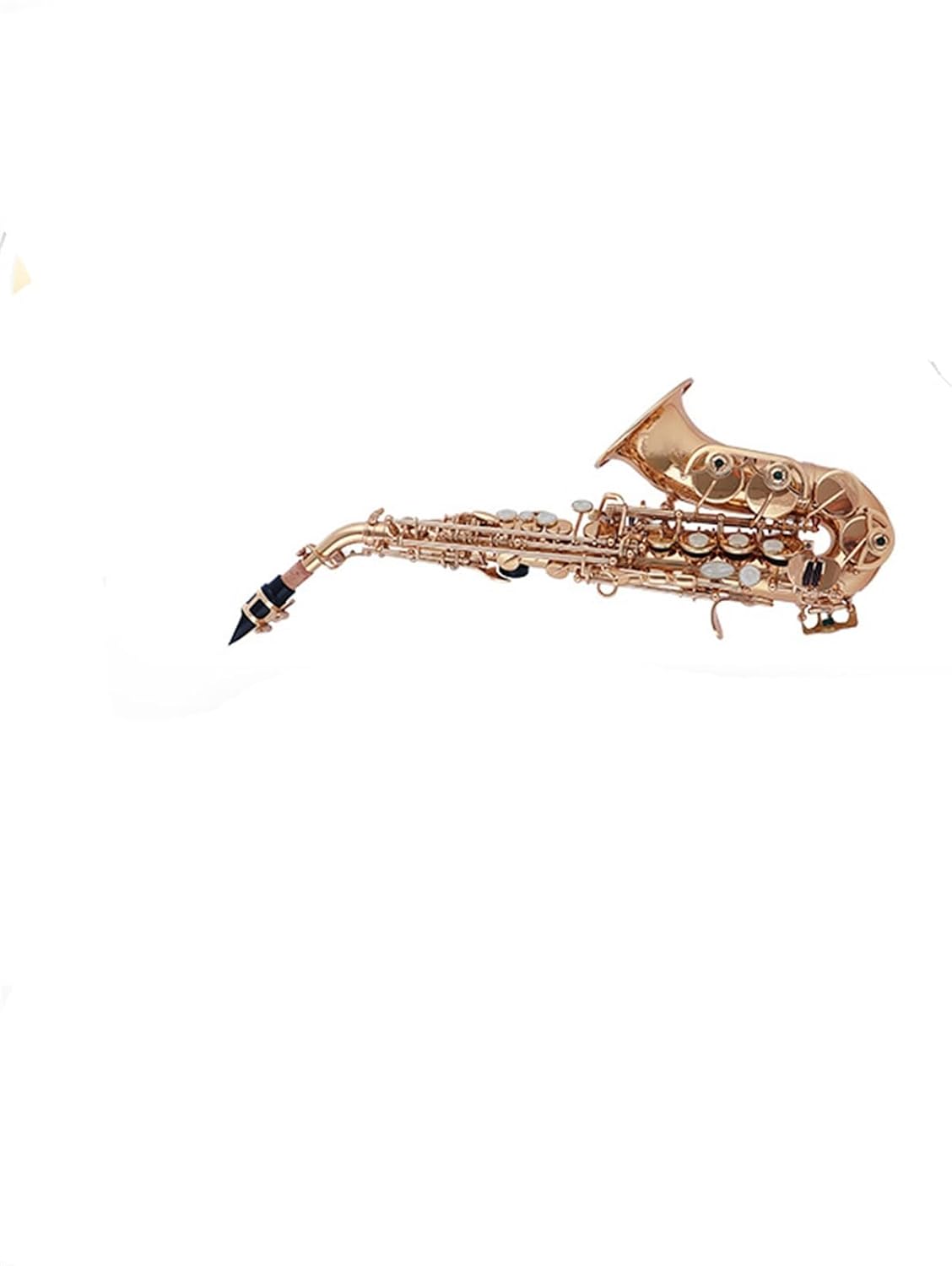 Brass Lacquered Gold High-pitched Bent Wind Instrument B Flat Beginner Student Playing Saxophone