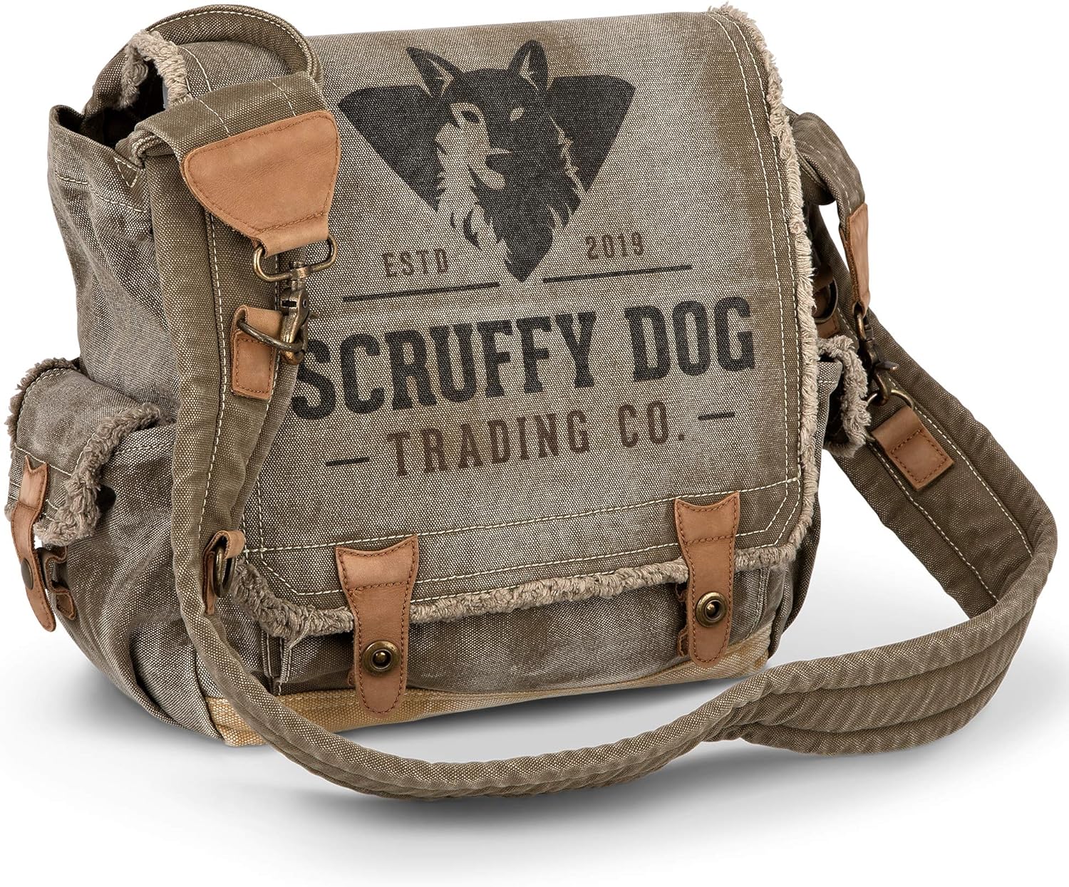 SCRUFFY DOG Vintage Messenger Bag for Men & Women - 13