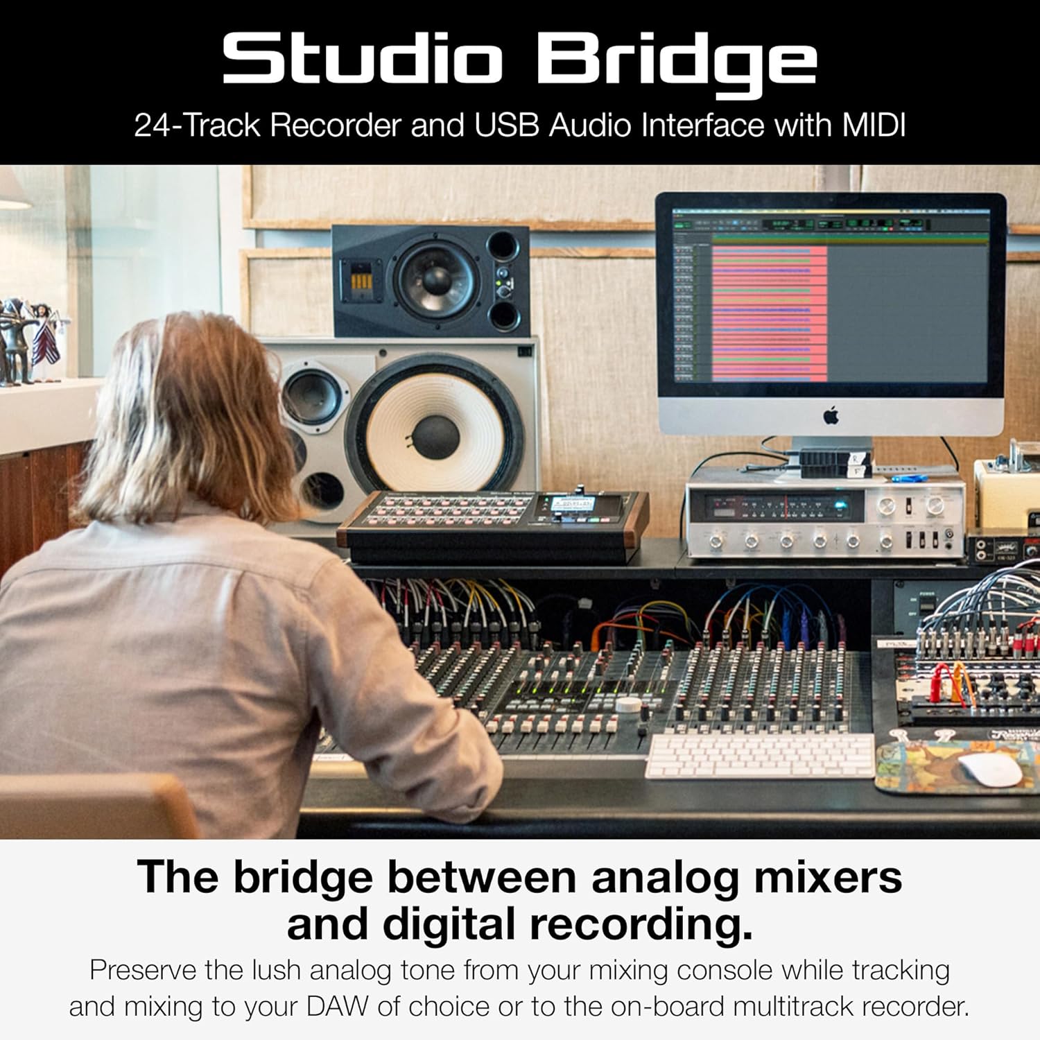 TASCAM Studio Bridge 24-Channel Multi Track Recorder and USB Audio Interface with MIDI — High-Fidelity, Studio Quality Recording
