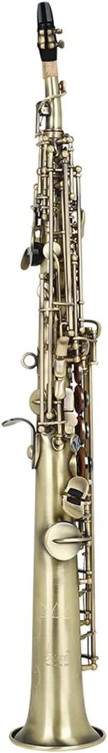 Saxophone Bronze Straight Sax Bb B Flat Saxofon Woodwind Musical Instrument with Case Gloves Brush Accessories Student Saxophone