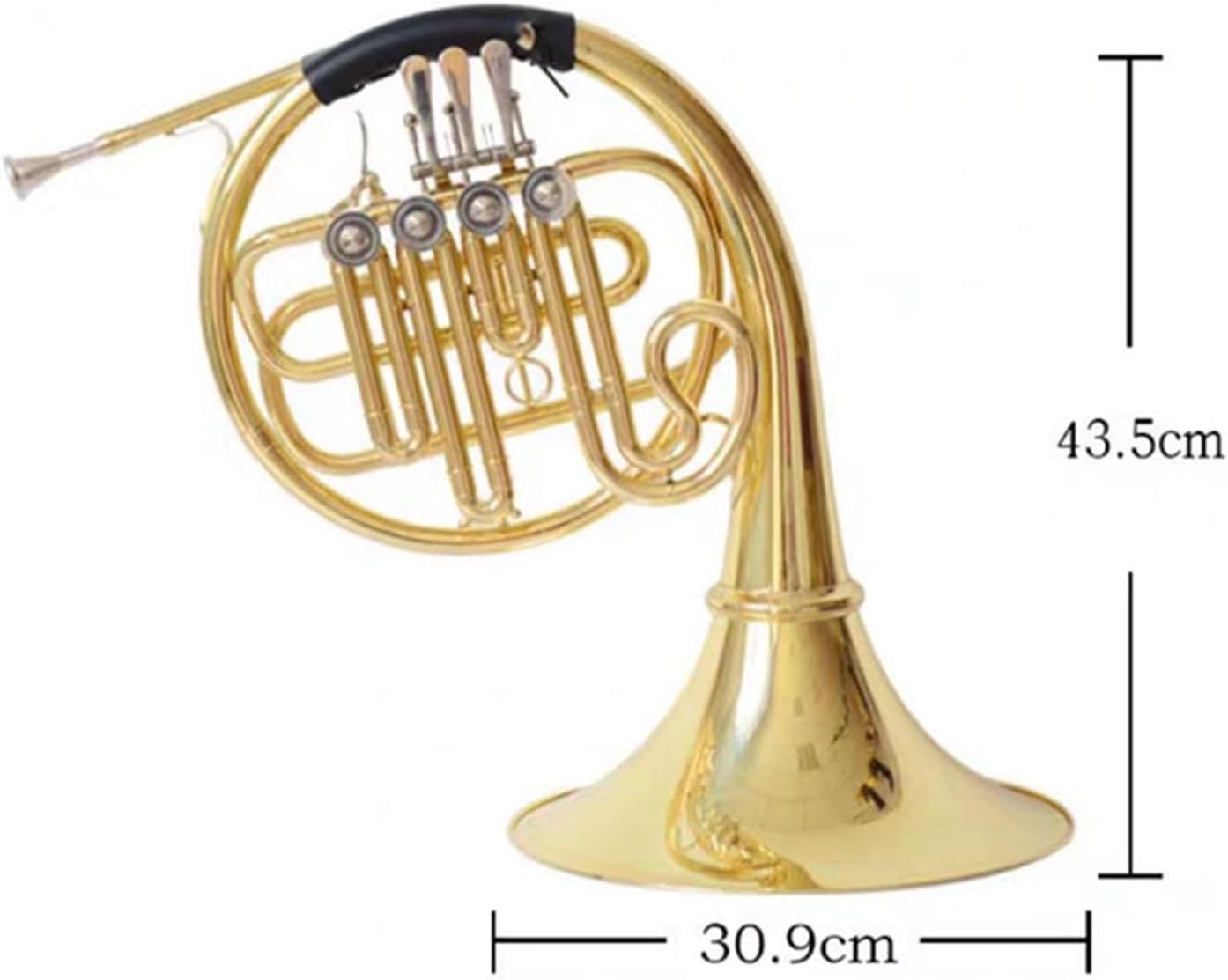Brass French Horn B Flat Horn Four-key Split Horn Single Horn Performance Exam Practice Horn