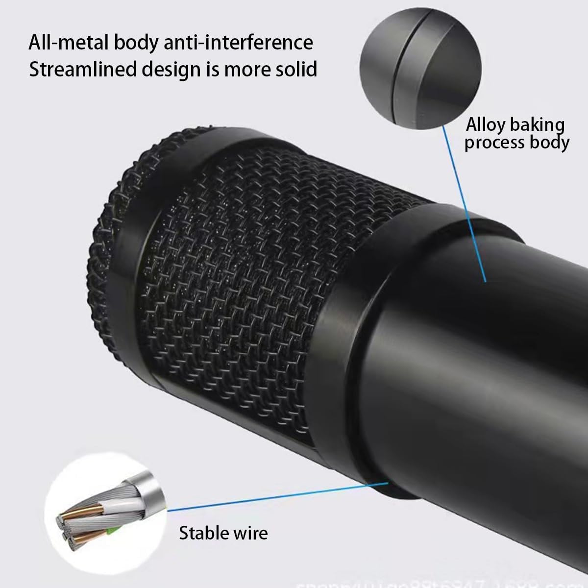 Podcast Equipment Bundle，Music Making Equipment，Condenser MicrophoneRecording Studio Packagewith Sound Board with Condenser Microphone for Live Streaming, Recording, Gaming