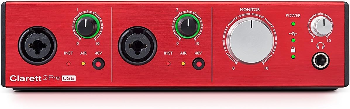 Focusrite Clarett 2Pre USB 10-In/4-Out Audio Interface