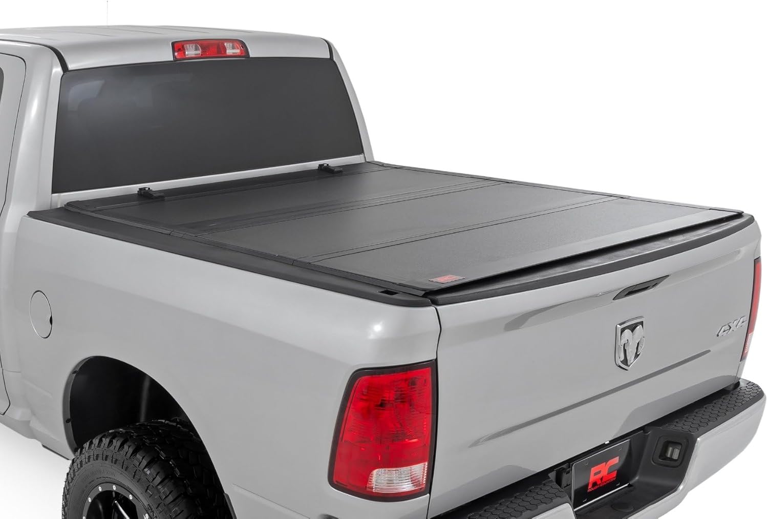 Rough Country Hard Flip Up Truck Bed Tonneau Cover for Ram 1500, Classic (2009-2018) - Fits 5'7