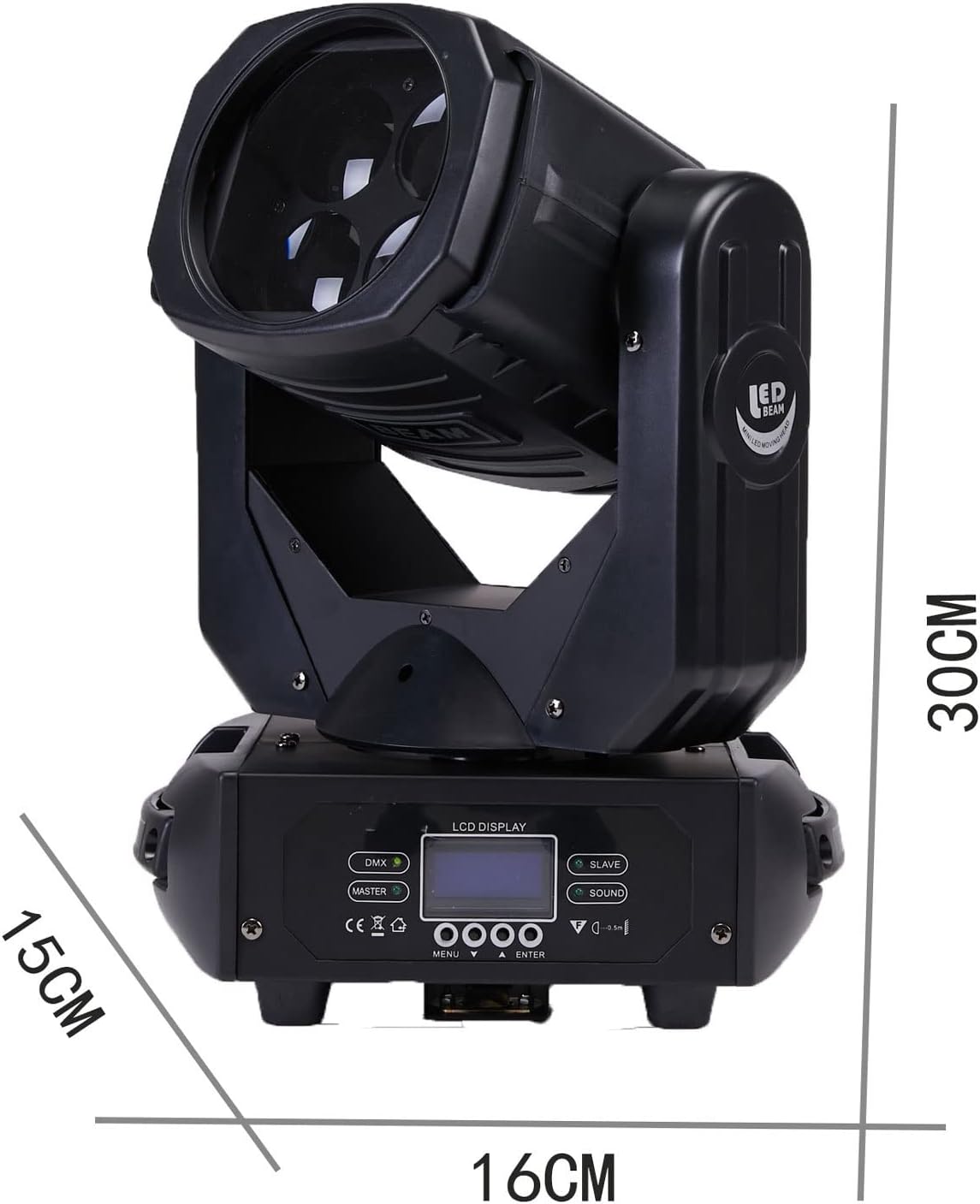 LED 4X25W Beam Moving Headlights with DMX512 Control Stage for DJ Disco Club Party Dance Wedding Bar Theater Pub Christmas (Size : EU Plug) (AU Plug)