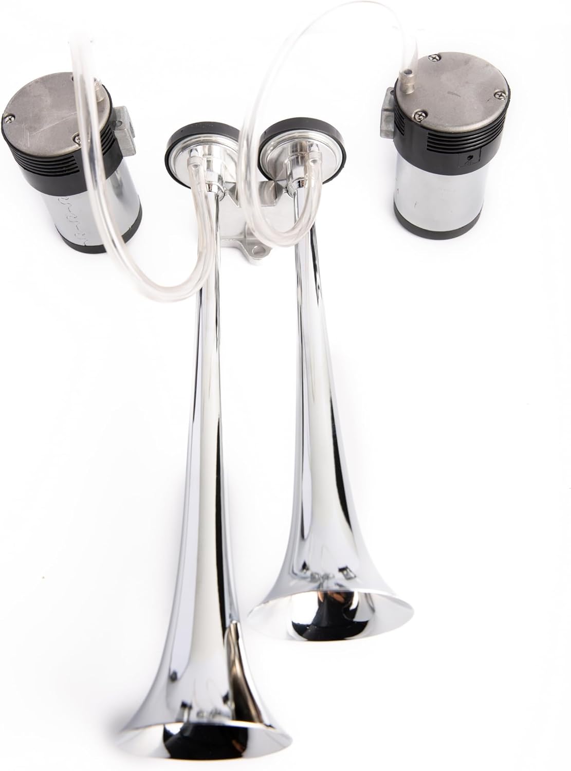 Viking Horns, Loud Sound 129dB 2-Trumpet Compact Air-Horn-Kit, With Dual-Air-Compressors