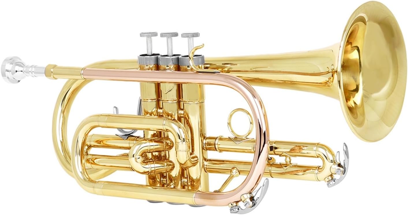 Professional Brass Cornet B Flat Mini Trumpet Musical Instrument