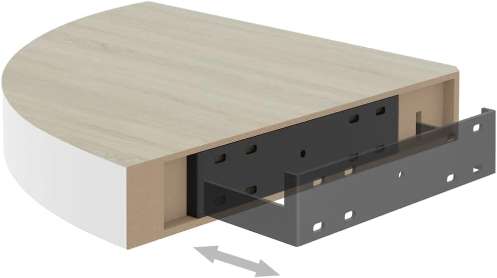 Wall Corner Shelves,Wall Mount Corner Shelf,Wall Mounted Display Shelf,Floating Storage Shelf for Kitchen, Bathroom, Living Room,Wall Corner Shelves 4 pcs Oak and White 13.7