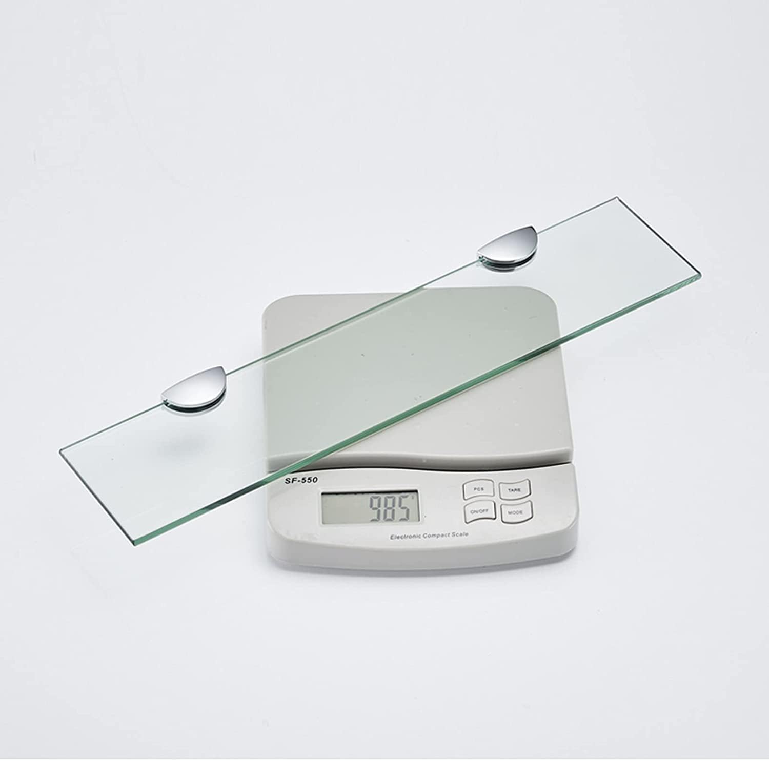 IOCCIOBB Bathroom Glass Shelf Bathroom Glass Shelf, 8 MM-ThickTempered Glass Shower Storage, Wall Mount Glass Floating Shelves (Size : 34cm)