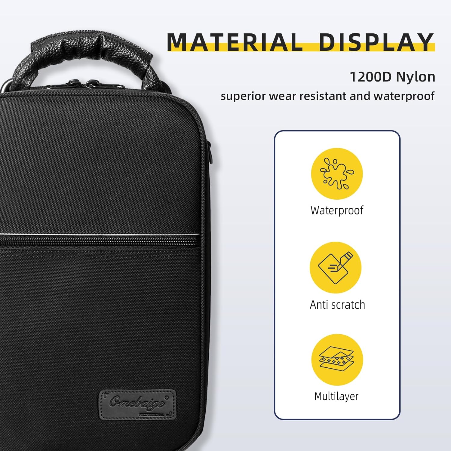 Premium 1200D Nylon Clarinet Case with Built-In Backpack Straps, Clarinet bag, Clarinet Case Backpack