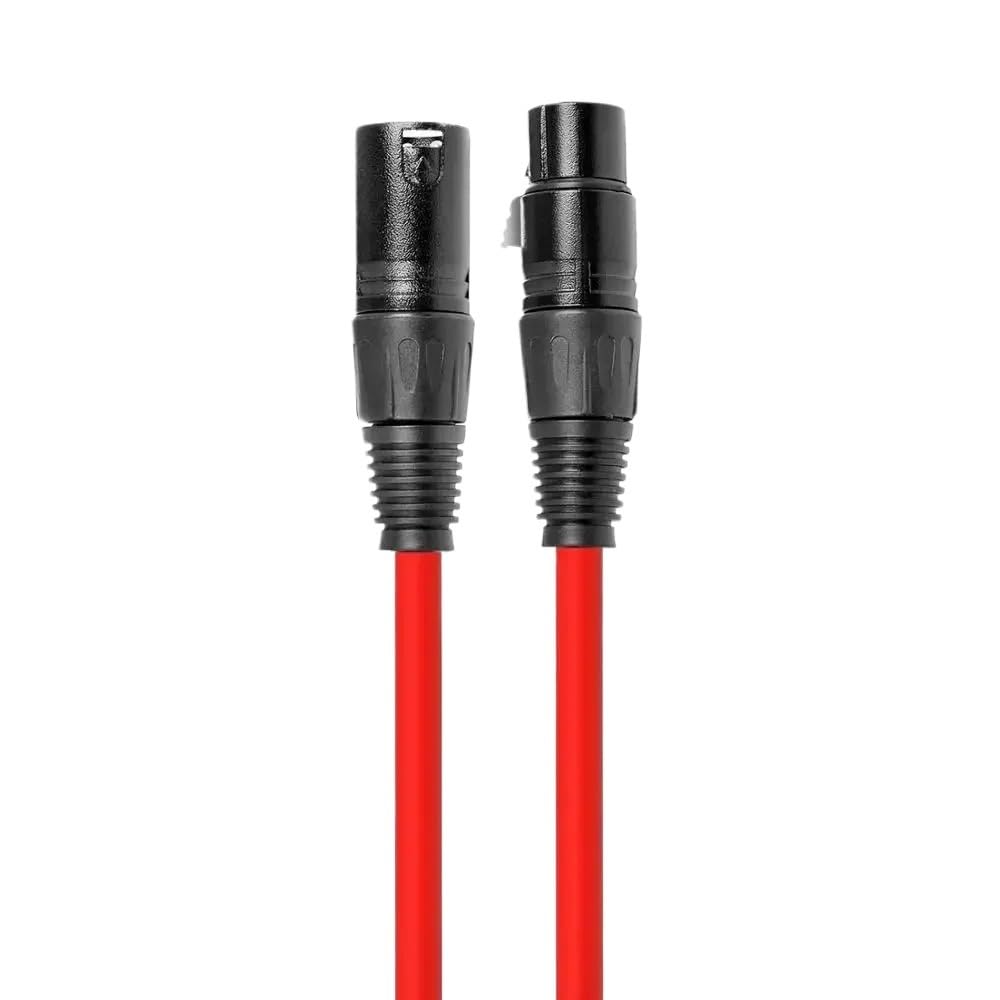 FENG GUO Pro Audio XLR Cable Cord 3Pin XLR Male to XLR Female Balanced Cable for Microphone Stage Live & Sound Amplifier(Red,15m)