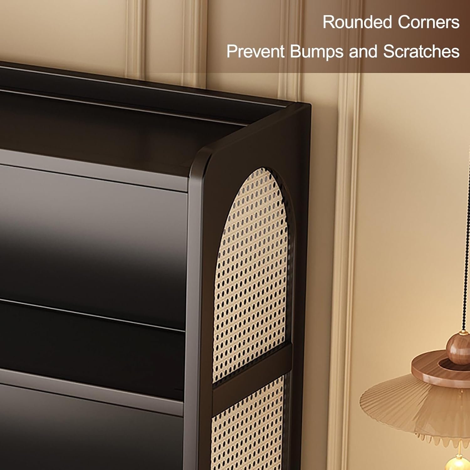 Open Bookshelf Corner & Straight Shelf Design Freestanding Display Rack Shelving Unit, Narrow Bookcase for Small Space Corner Bedroo, Office(Brown,84 * 123cm/33 * 48.4in)