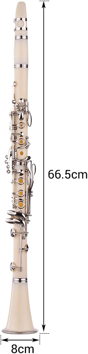 Clarinet Set ABS 17-Key Clarinet Bb Flat with Case Gloves Cloth Reed Case Reeds Accessories Woodwind Instrument Professional Clarinet (Color : Pink)