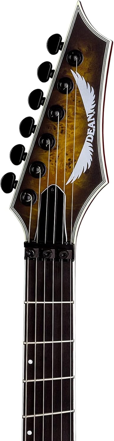 Dean Exile Select Multiscale Kahler Guitar, Ebony, Satin Natural Black Burst