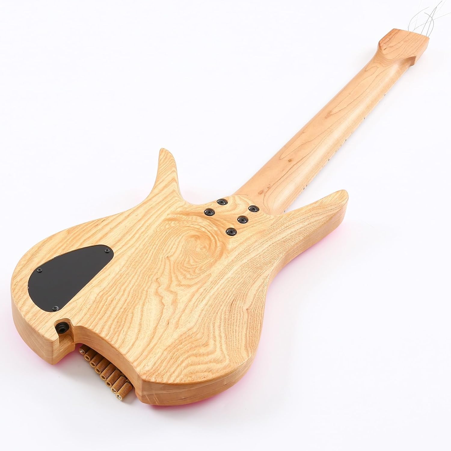 VENEKA Headless Electric Guitar 8 String Fanned Frets Headless Electric Travel Guitar with Alnico 5 Pickups Hardware