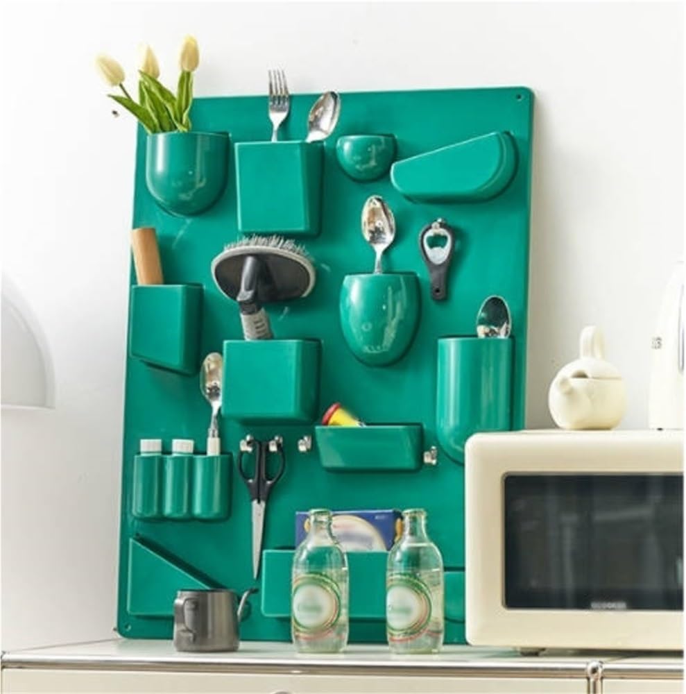 Wall Hanging Storage Shelf, Plastic Wall Mount Organizer, Cute Small Item Wall Storage for Bedrooms, Living Rooms, Offices, Dormitory(Bronze)