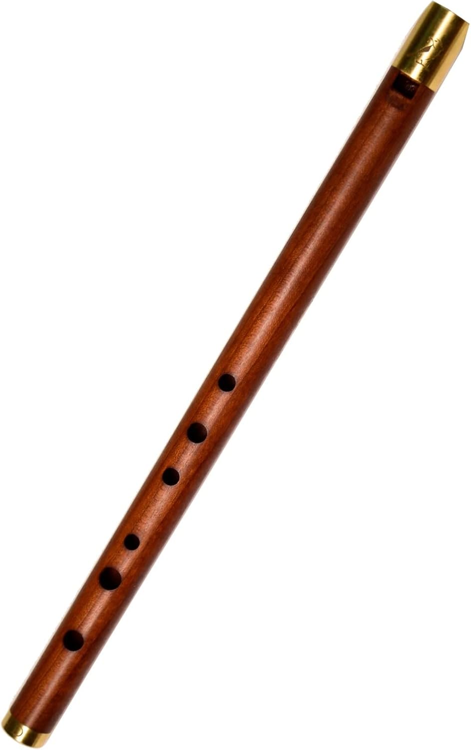 Wooden Whistle iVolga VD-01 key of D Great Sound Hand Carved Stabilized Wood Flute Folk Wind Music Instrument Woodwind Handmade Brown