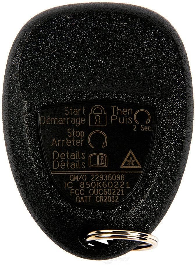 4-Button 433MHz Remote Transmitter Compatible with Keyless Entry And Alarm System, 100m Range, 2 Per Vehicle, Direct Fit, Same Dimensions as Original Part