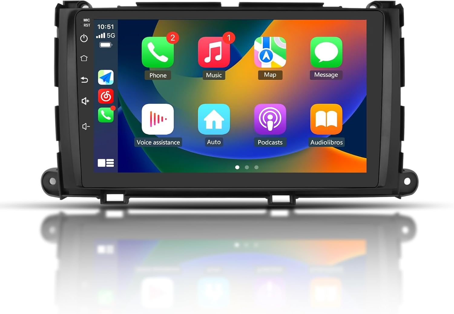 Android 13 Car Radio for Toyota Sienna 2011-2014, 9 Inch Touch Screen Stereo with Wireless CarPlay Android Auto/BT/GPS/FM/SWC Radio 2GB 32GB